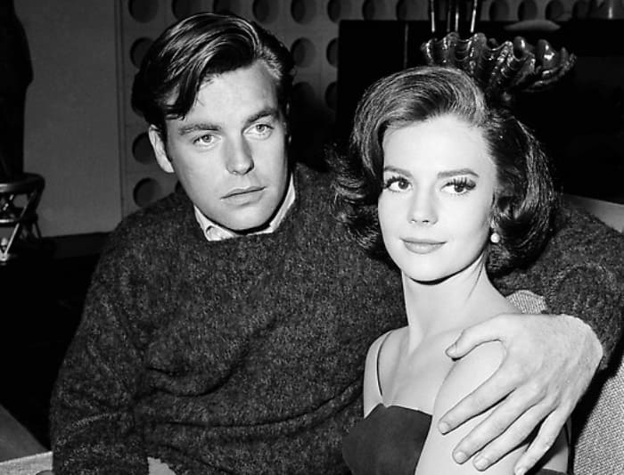 Natalie Wood and husband Robert Wagner  Posing