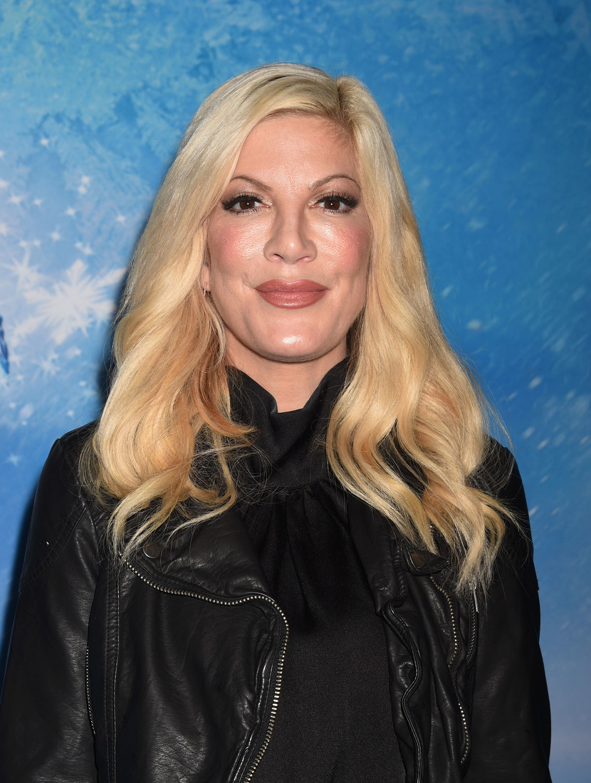 LOS ANGELES, CA - DECEMBER 10: Actress Tori Spelling arrives at the premiere of Disney On Ice's 'Frozen' at Staples Center on December 10, 2015 in Los Angeles, California.(Photo by Jeffrey Mayer/WireImage)